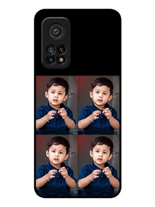 Custom Mi 10T Pro 4 Image Holder on Glass Mobile Cover