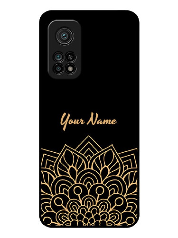 Custom Xiaomi Mi 10T Pro Custom Glass Phone Case - Golden mandala Design