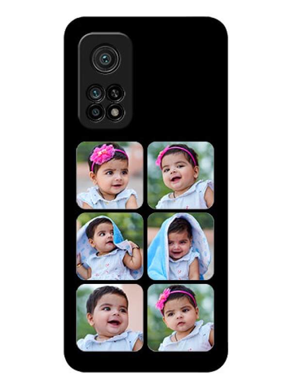 Custom Mi 10T Photo Printing on Glass Case - Multiple Pictures Design