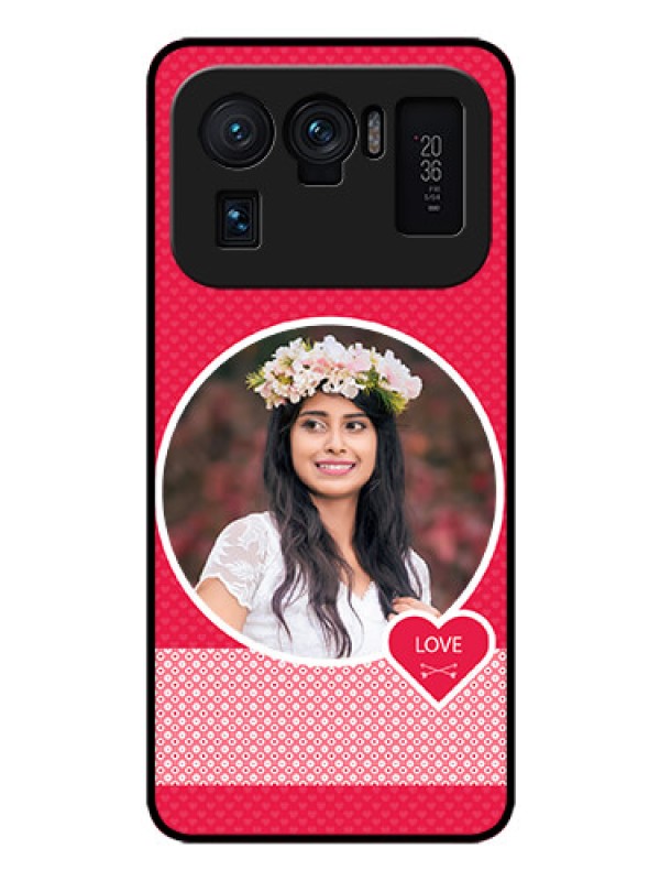 Custom Mi 11 Ultra 5G Personalised Glass Phone Case - Pink Pattern Design