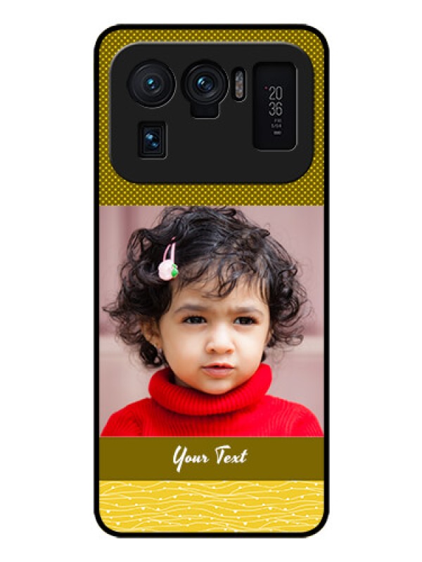 Custom Mi 11 Ultra 5G Custom Glass Phone Case - Simple Green Color Design