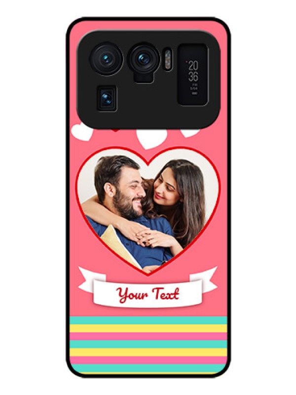 Custom Mi 11 Ultra 5G Photo Printing on Glass Case - Love Doodle Design