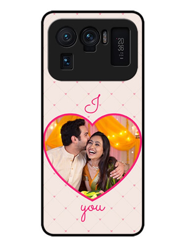 Custom Mi 11 Ultra 5G Custom Glass Mobile Case - Heart Shape Design