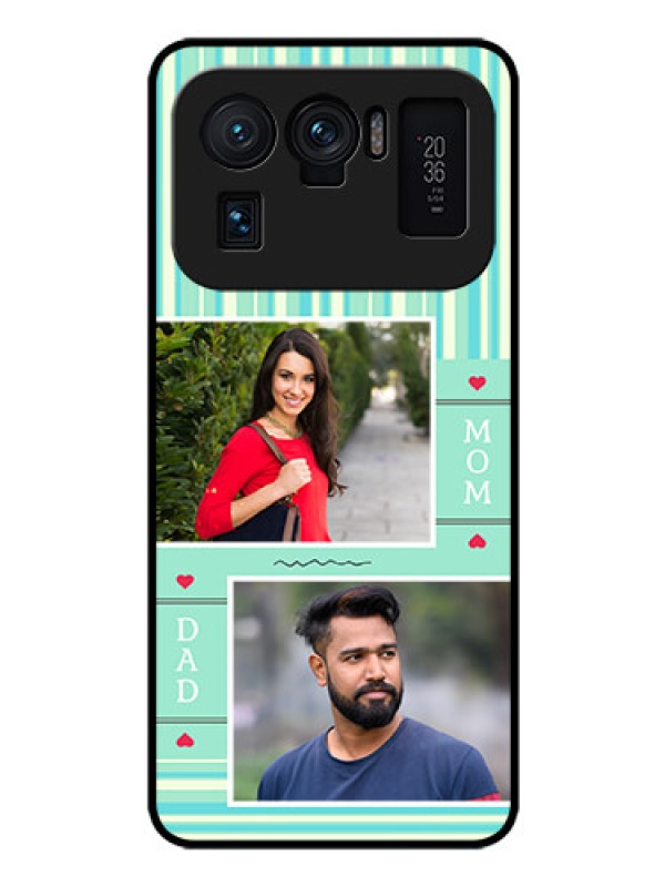 Custom Mi 11 Ultra 5G Custom Glass Phone Case - Mom & Dad Pic Design