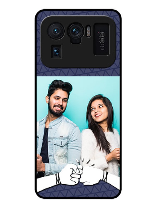 Custom Mi 11 Ultra 5G Photo Printing on Glass Case - with Best Friends Design 