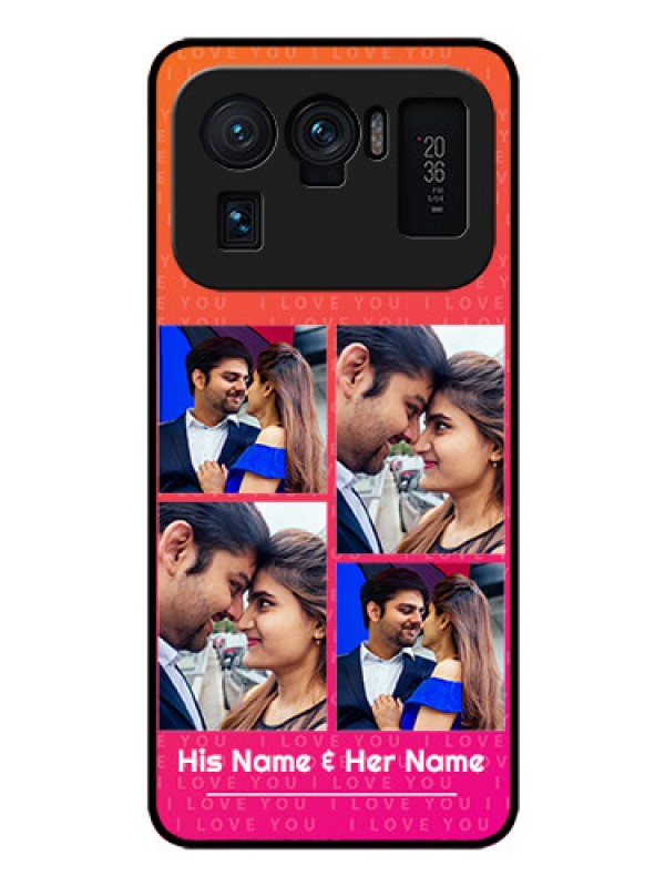 Custom Mi 11 Ultra 5G Custom Glass Phone Case - I Love You Pink Design