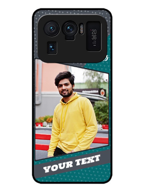 Custom Mi 11 Ultra 5G Personalized Glass Phone Case - Background Pattern Design with Quote