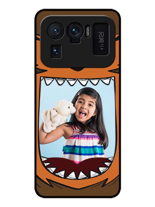 Custom Mi 11 Ultra 5G Photo Printing on Glass Case - Owl Monster Back Case Design