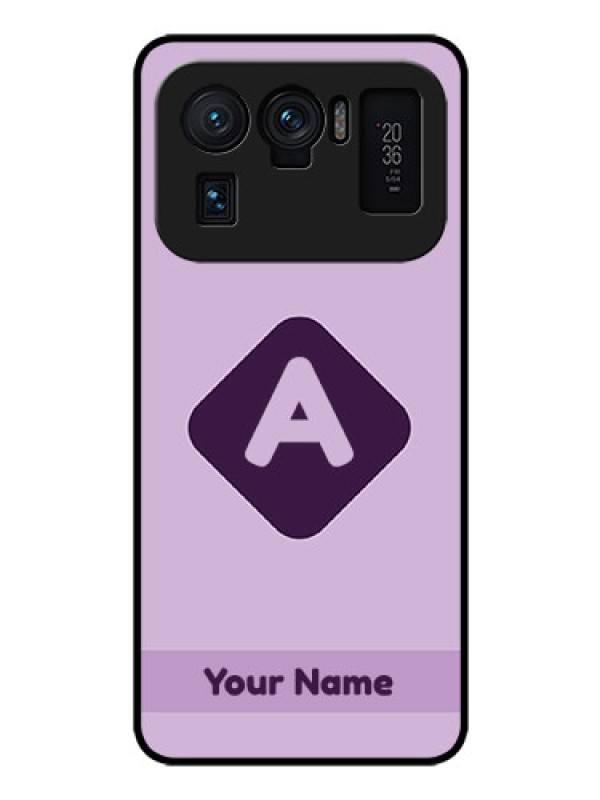 Custom Xiaomi Mi 11 Ultra 5G Custom Glass Mobile Case - Custom Letter in curved badge Design