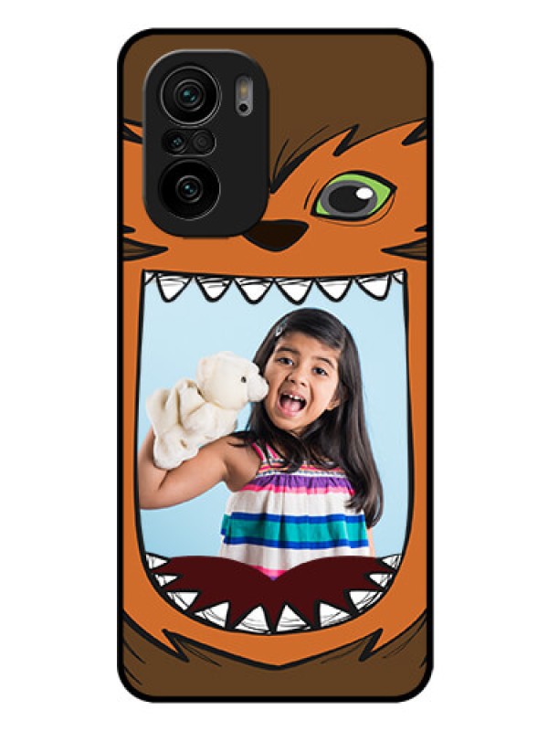 Custom Mi 11x 5G Photo Printing on Glass Case - Owl Monster Back Case Design