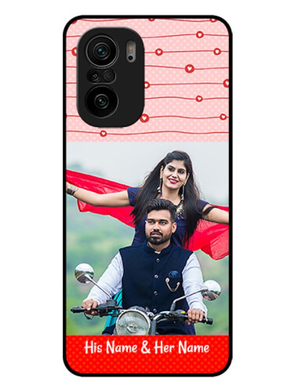 Custom Mi 11x Pro 5G Personalized Glass Phone Case - Red Pattern Case Design