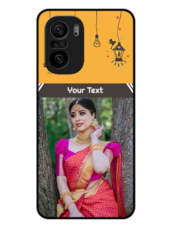 Custom Mi 11x Pro 5G Custom Glass Mobile Case - with Family Picture and Icons 