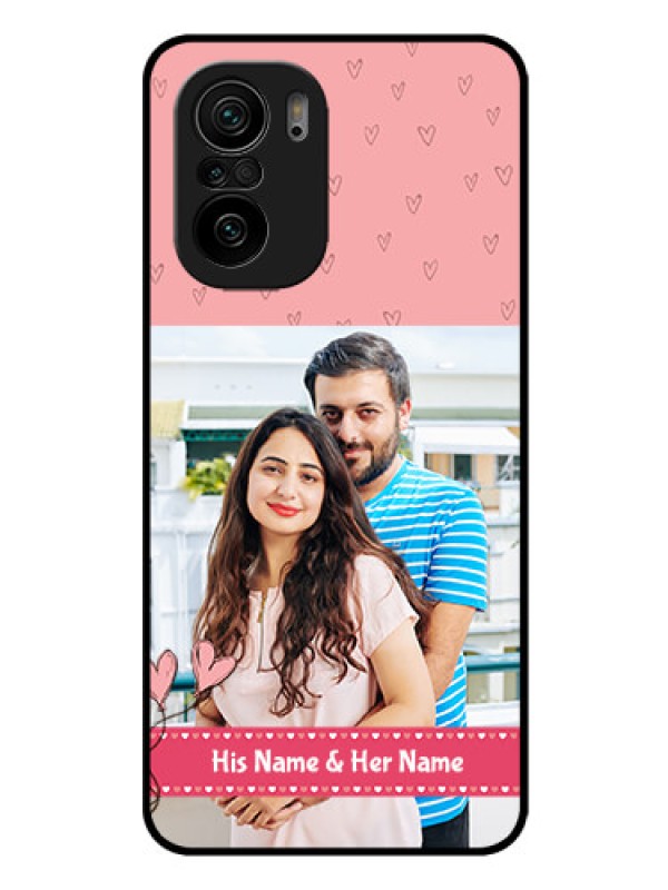 Custom Mi 11x Pro 5G Personalized Glass Phone Case - Love Design Peach Color