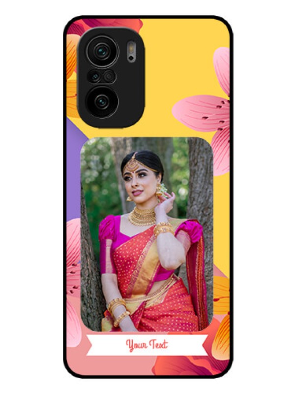 Custom Mi 11x Pro 5G Custom Glass Mobile Case - 3 Image With Vintage Floral Design