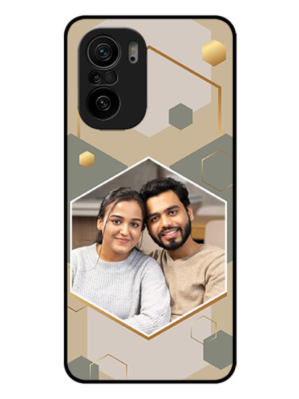 Custom Xiaomi Mi 11X Pro 5G Photo Printing on Glass Case - Stylish Hexagon Pattern Design