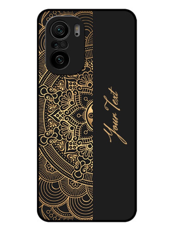 Custom Xiaomi Mi 11X Pro 5G Photo Printing on Glass Case - Mandala art with custom text Design