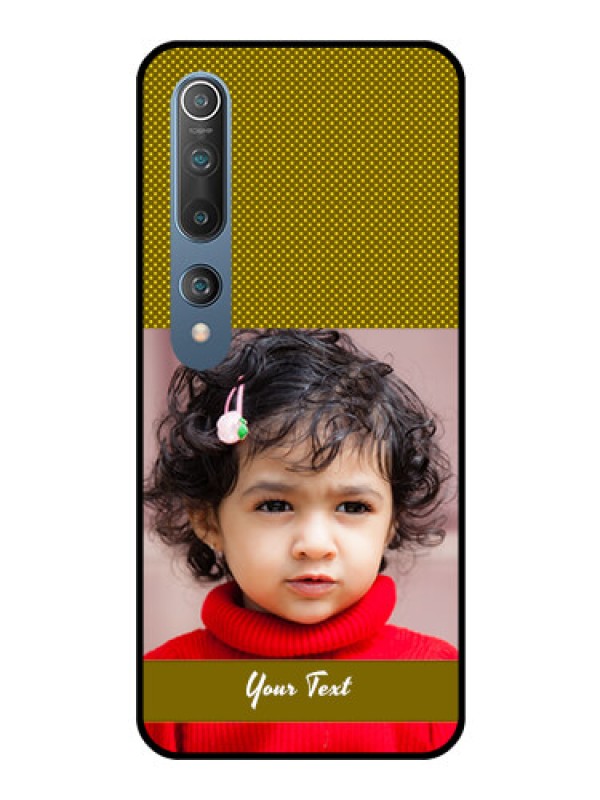 Custom Mi 10 Custom Glass Phone Case  - Simple Green Color Design