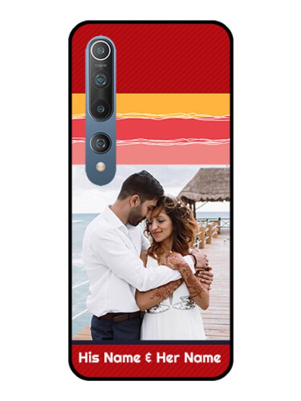 Custom Mi 10 Custom Glass Mobile Case  - Colorful Case Design