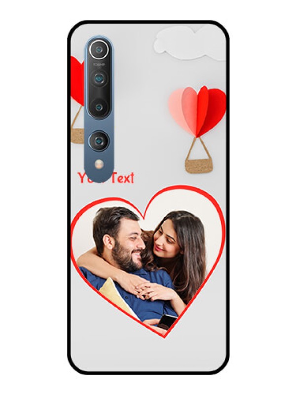 Custom Mi 10 Custom Glass Mobile Case  - Parachute Love Design