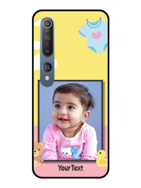 Custom Mi 10 Photo Printing on Glass Case  - Kids 2 Color Design