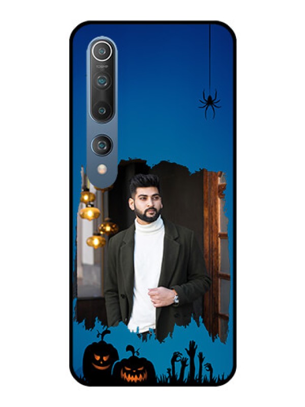 Custom Mi 10 Photo Printing on Glass Case  - with pro Halloween design 