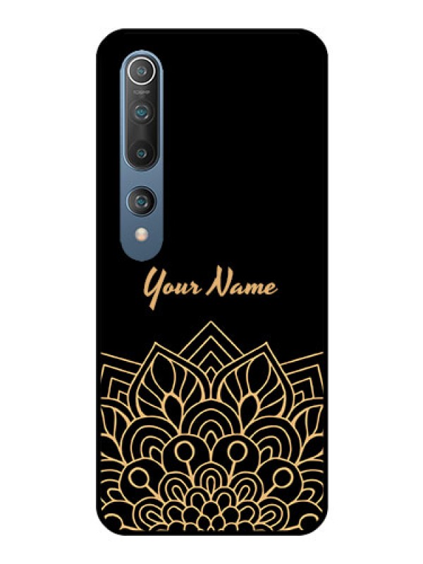 Custom Xiaomi Redmi 10 5G Custom Glass Phone Case - Golden mandala Design