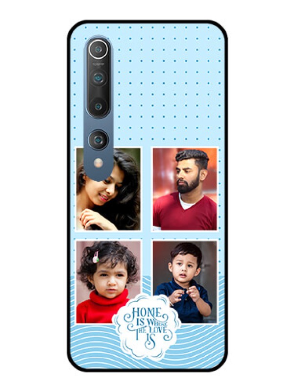 Custom Xiaomi Redmi 10 5G Custom Glass Phone Case - Cute love quote with 4 pic upload Design