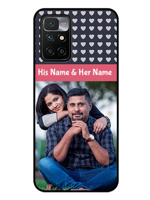 Custom Redmi 10 Prime 2022 Custom Glass Mobile Case - Love Symbols Design