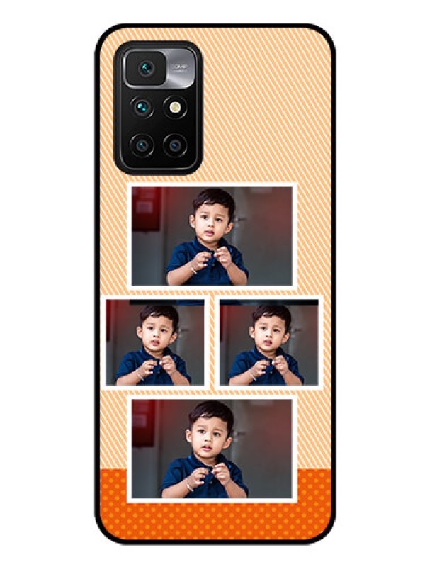Custom Redmi 10 Prime 2022 Photo Printing on Glass Case - Bulk Photos Upload Design