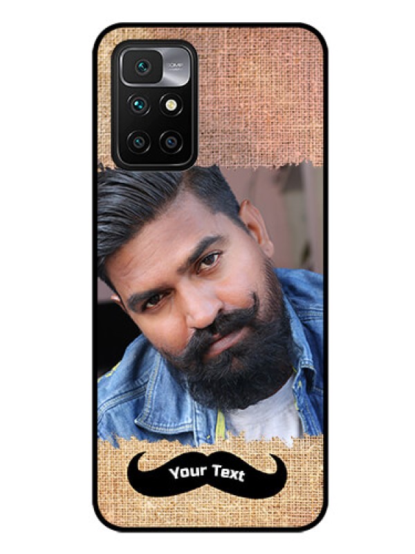 Custom Redmi 10 Prime 2022 Personalized Glass Phone Case - with Texture Design