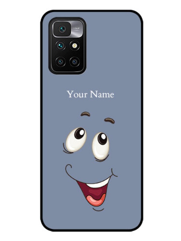 Custom Xiaomi Redmi 10 Prime 2022 Photo Printing on Glass Case - Laughing Cartoon Face Design