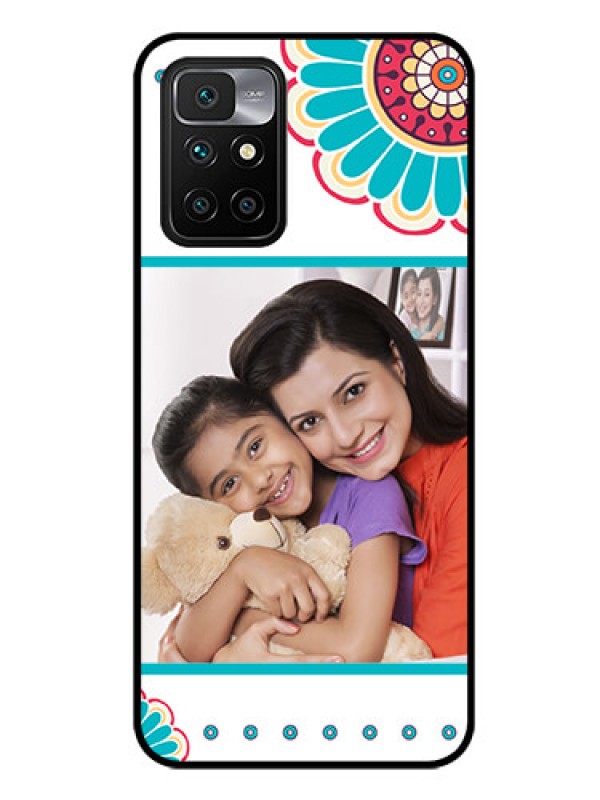 Custom Redmi 10 Prime Custom Glass Phone Case - Flower Design