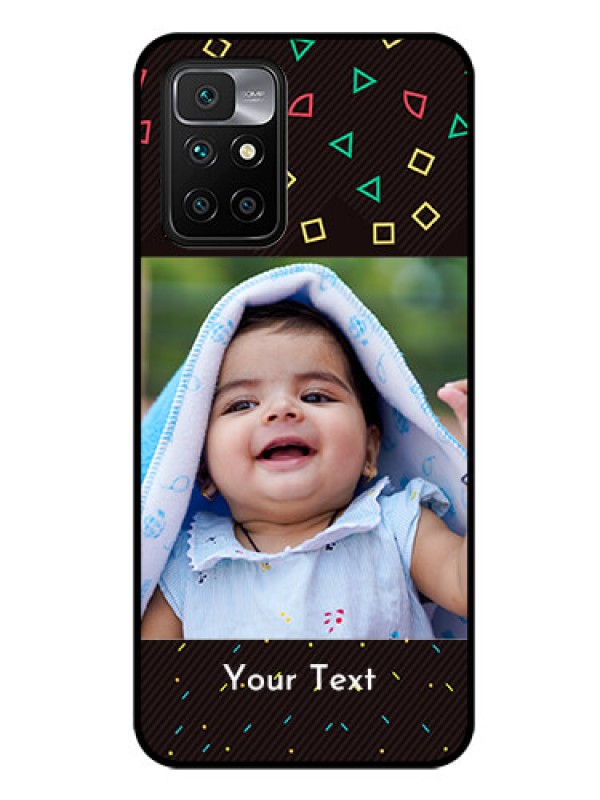 Custom Redmi 10 Prime Custom Glass Phone Case - with confetti birthday design