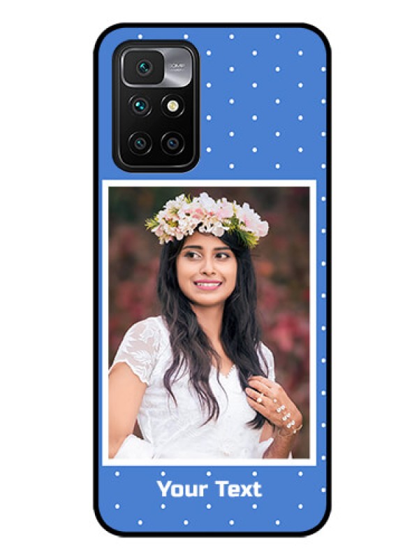 Custom Redmi 10 Prime Photo Printing on Glass Case - Polka dots design
