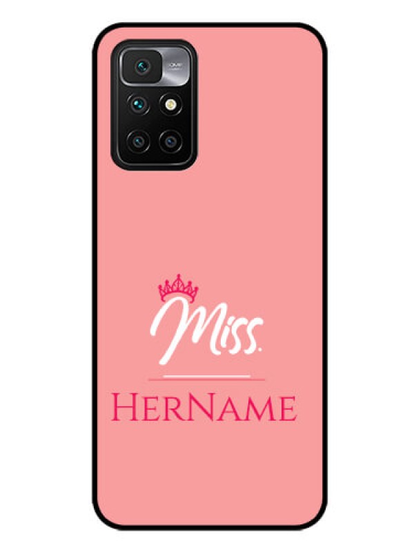 Custom Redmi 10 Prime Custom Glass Phone Case Mrs with Name