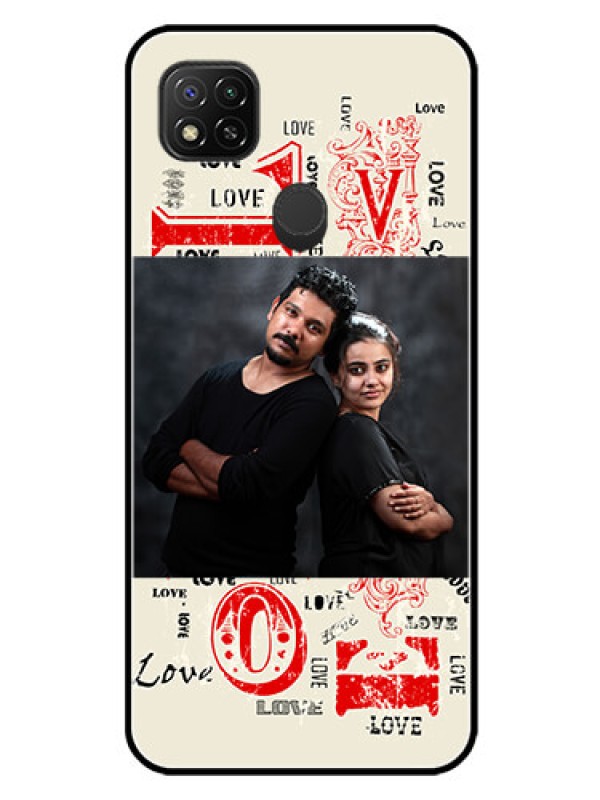 Custom Xiaomi Redmi 10A Sport Photo Printing on Glass Case - Trendy Love Design Case