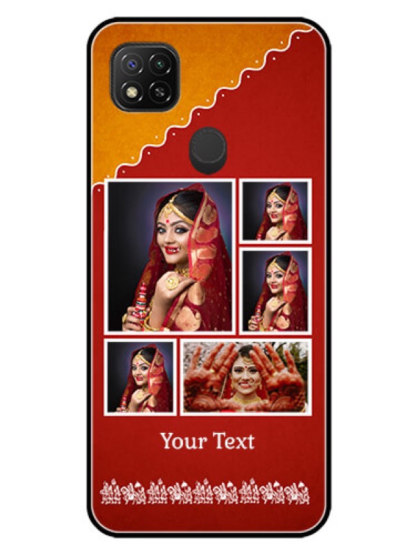 Custom Xiaomi Redmi 10A Sport Personalized Glass Phone Case - Wedding Pic Upload Design