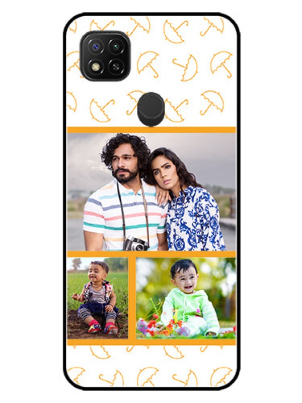 Custom Xiaomi Redmi 10A Sport Custom Glass Mobile Case - Yellow Pattern Design