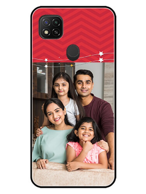 Custom Xiaomi Redmi 10A Sport Personalized Glass Phone Case - Happy Family Design