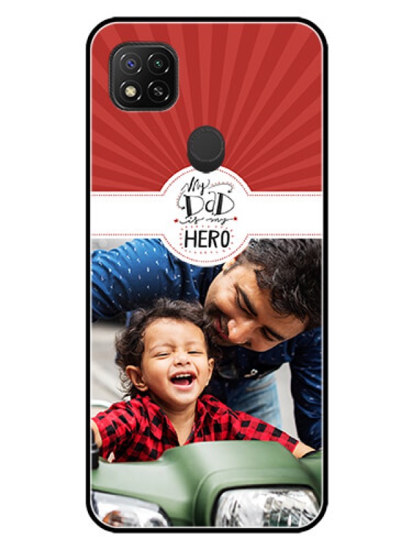Custom Xiaomi Redmi 10A Sport Photo Printing on Glass Case - My Dad Hero Design