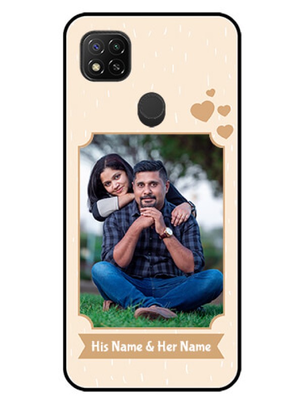 Custom Xiaomi Redmi 10A Sport Custom Glass Phone Case - with confetti love design