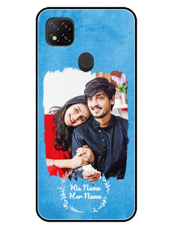 Custom Redmi10A Sport Custom Glass Phone Case - Blue Color Vintage Design