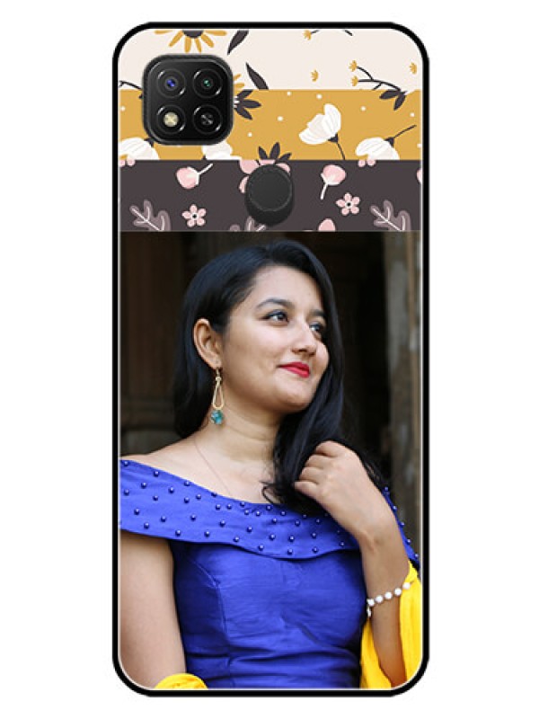 Custom Xiaomi Redmi 10A Sport Custom Glass Phone Case - Stylish Floral Design