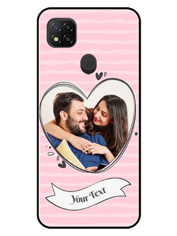 Custom Xiaomi Redmi 10A Sport Custom Glass Phone Case - Vintage Heart Design
