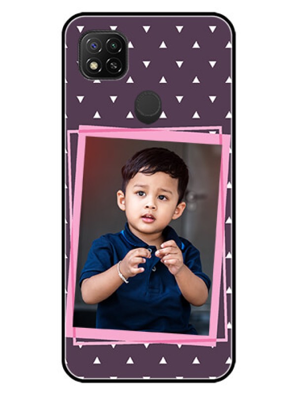 Custom Xiaomi Redmi 10A Sport Custom Glass Mobile Case - Triangle Pattern Dotted Design