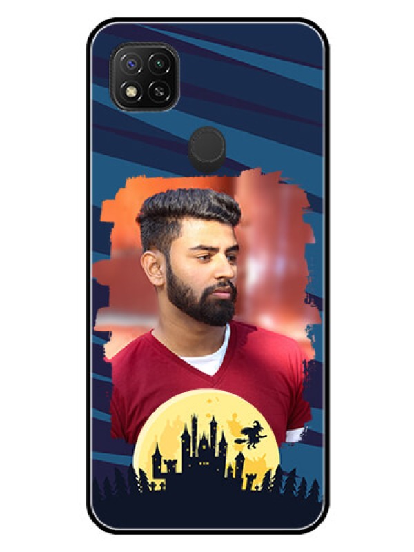 Custom Xiaomi Redmi 10A Sport Photo Printing on Glass Case - Halloween Witch Design