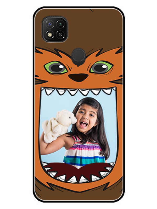 Custom Xiaomi Redmi 10A Sport Photo Printing on Glass Case - Owl Monster Back Case Design