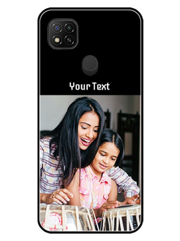 Custom Xiaomi Redmi 10A Sport Photo with Name on Glass Phone Case