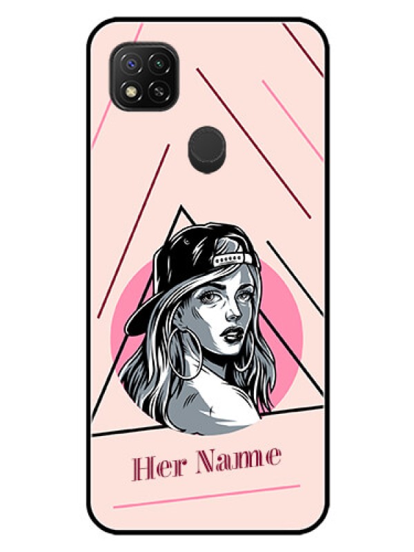 Custom Xiaomi Redmi 10A Sport Personalized Glass Phone Case - Rockstar Girl Design