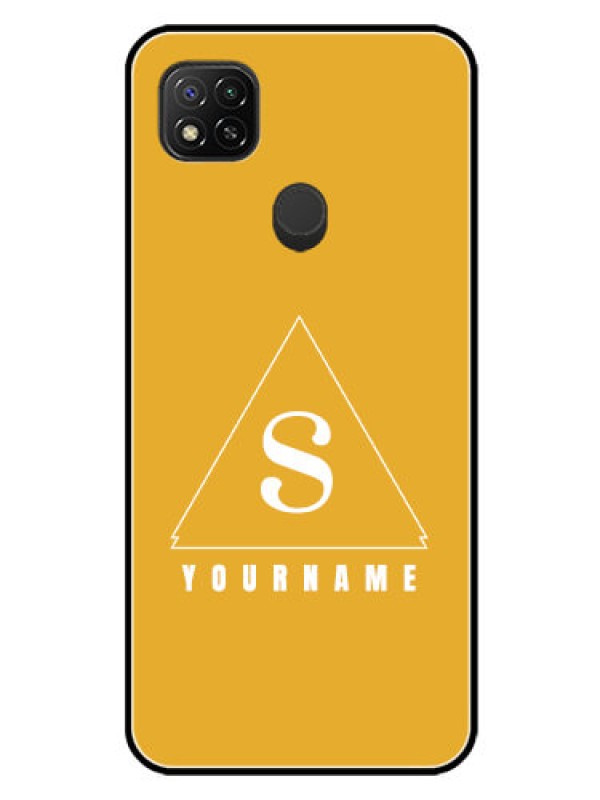 Custom Xiaomi Redmi 10A Sport Personalized Glass Phone Case - simple triangle Design